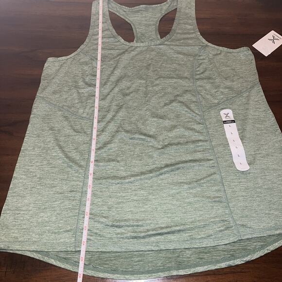 NWT Xersion Womens Sz L Everair Tank Top In Harbor Green Anti Odor Gymcore Yoga - Picture 4 of 6